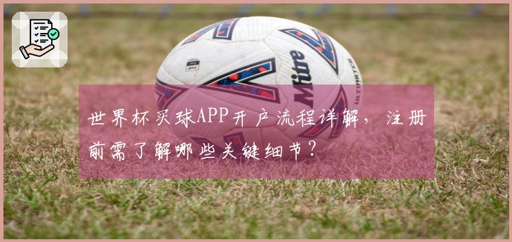 世界杯买球APP开户流程详解，注册前需了解哪些关键细节？